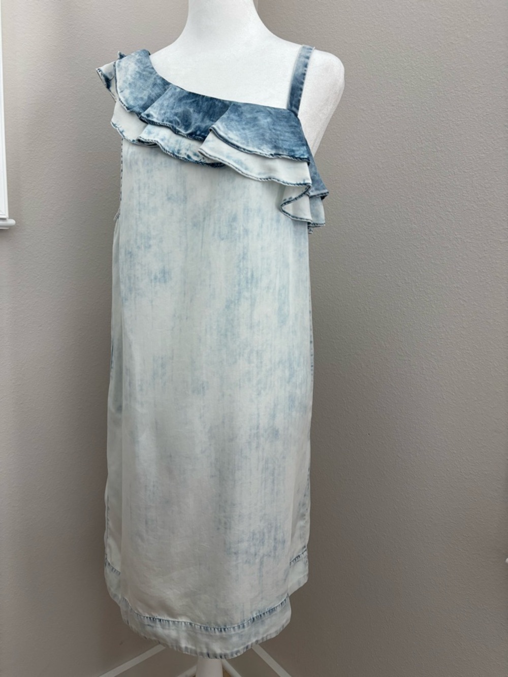Anthropologie Holding Horses Denim Asymmetrical Dress